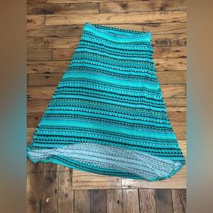 total girl Teal and Black Striped Maxi Skirt